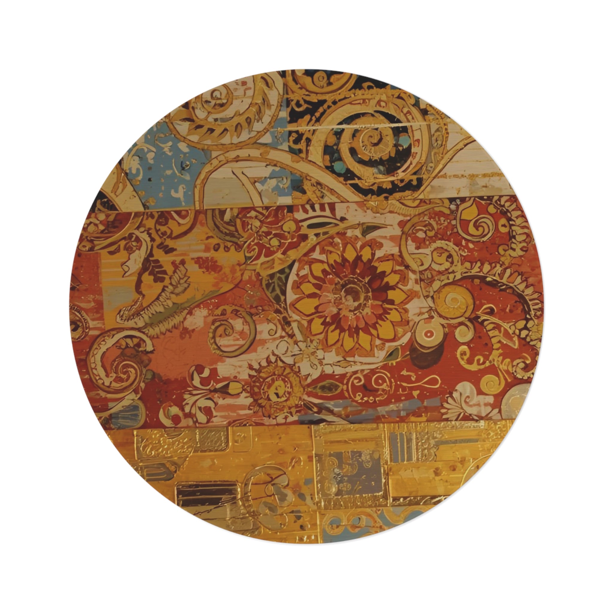 Vibrant Bohemian Round Rug For Cozy Living Room Decor - Rosetta Creative Boutique